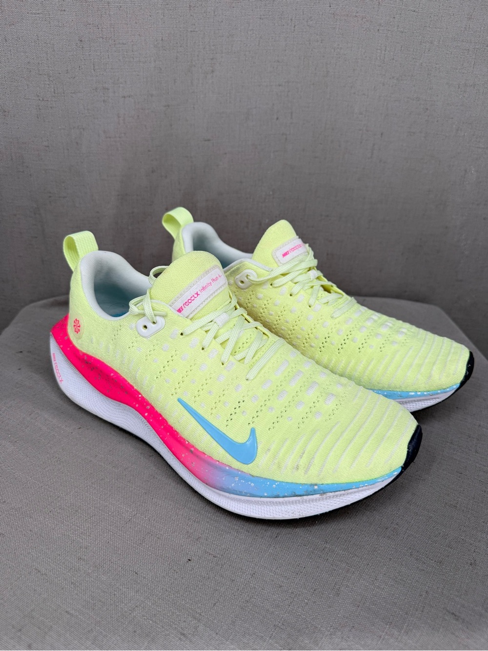 Nike ReactX Infinity Run 4 - Barely Volt /Aquarius Blue women’s Sz 11